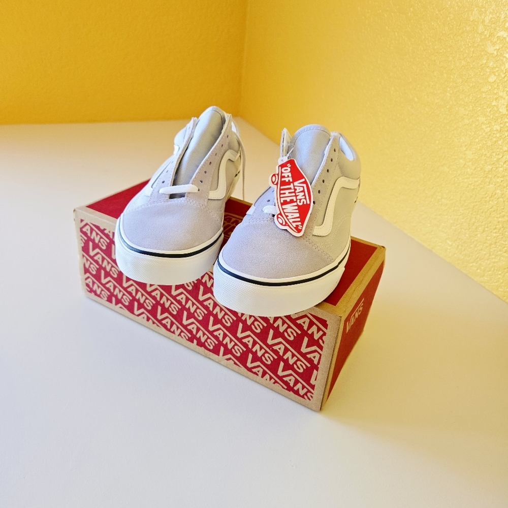 VANS Off The Wall Old Skool Gray Dawn/True White #VN0A38G1UKX, US Men 8 Wm 9.5 - Picture 4 of 12